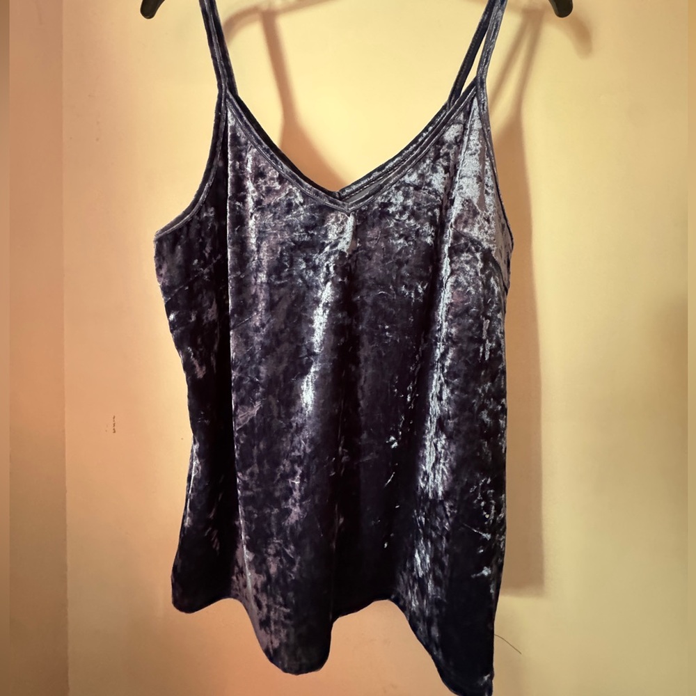 Velvet Camisole Top - Black